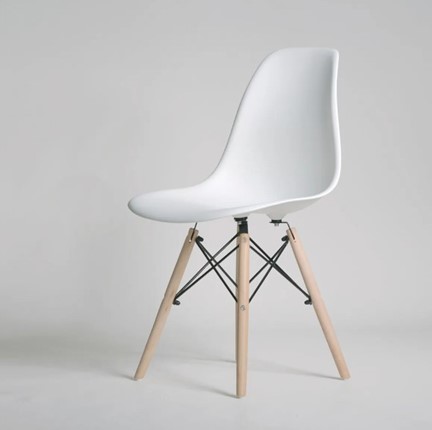 Кухонный стул DSL 110 Wood (белый) в Артемовском - изображение