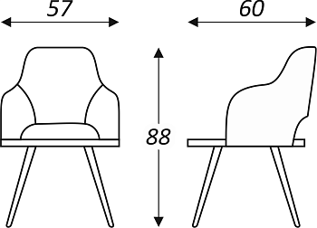 Стул обеденный Эспрессо-2, ноги черные круглые XL (R32)/велюр T177 Графит в Кушве - изображение 6