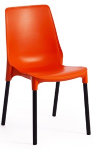 Обеденный стул GENIUS (mod 75) 46x56x84 оранжевый/черные ножки арт.19670 в Екатеринбурге