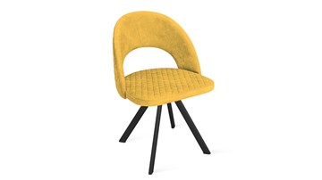 Кухонный стул Гэтсби К2 (Черный муар/Микровелюр Wellmart Yellow) в Кушве