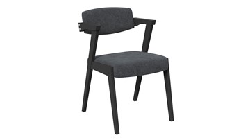 Обеденный стул Гонконг 2 N-242 (Черное дерево/тк. №219 Велюр Jercy graphite) в Каменске-Уральском