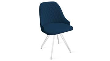 Обеденный стул Гранд К4 (Белый матовый/Велюр Confetti Blue) в Екатеринбурге