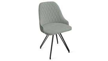 Кухонный стул Гранд К4 (Черный муар/Велюр Confetti Silver) в Ревде - предосмотр