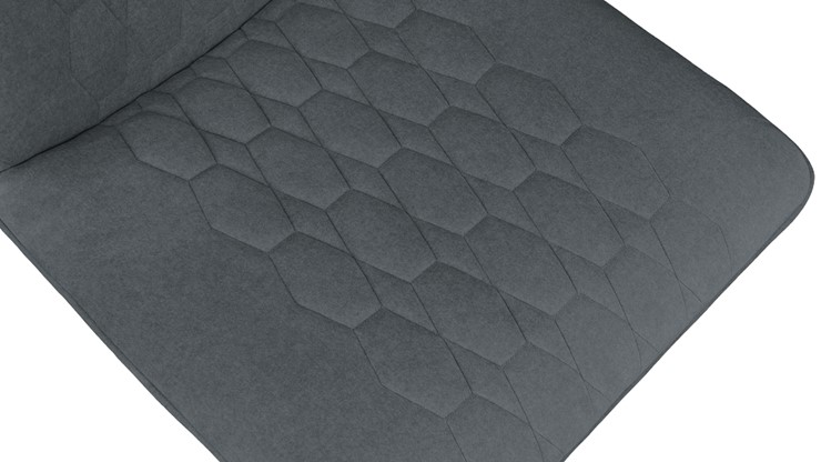 Стул кухонный Хьюго К3 (Черный муар/Микровелюр Jercy Graphite) в Кушве - изображение 4