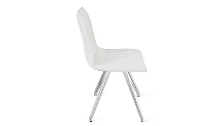 Обеденный стул Хьюго К4 (Белый матовый/Кож.зам Polo White) в Ревде - изображение 1