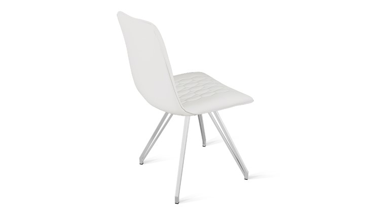 Обеденный стул Хьюго К4 (Белый матовый/Кож.зам Polo White) в Ревде - изображение 2