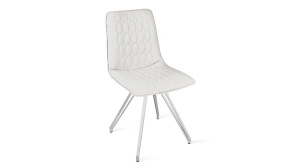 Обеденный стул Хьюго К4 (Белый матовый/Кож.зам Polo White) в Ревде - изображение