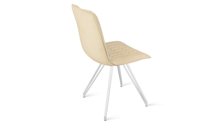 Обеденный стул Хьюго К4 (Белый матовый/Велюр Confetti Cream) в Первоуральске - изображение 2