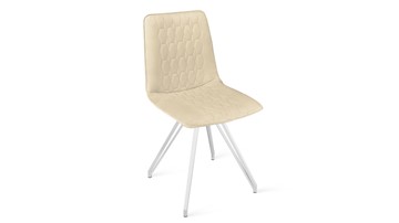 Обеденный стул Хьюго К4 (Белый матовый/Велюр Confetti Cream) в Первоуральске