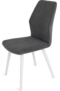 Обеденный стул Кальяри, ноги белые круглые XL (R32)/велюр T177 Графит в Первоуральске