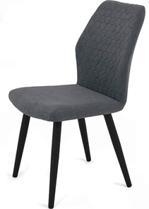 Обеденный стул Кубика Кальяри, ноги черные круглые XXL (R38)/велюр T177 Графит в Артемовском