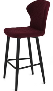 Обеденный стул Марио барный(Бордо Т175/ноги черные) в Ревде