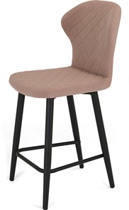 Кухонный стул Марио полубарный (Пудровый Т181/ноги черные) в Ревде