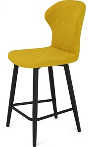 Кухонный стул Кубика Марио полубарный(Желтый Т182/ноги черные) в Екатеринбурге