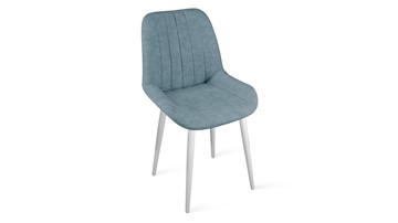 Обеденный стул Марвел Исп. 2 К1С (Белый матовый/Микровелюр Duna Dustry Blue) в Первоуральске