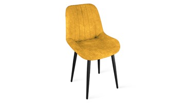 Обеденный стул Марвел Исп. 2 К1С (Черный муар/Микровелюр Wellmart Yellow) в Екатеринбурге