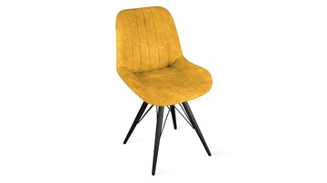 Кухонный стул Марвел Исп. 2 К3 (Черный муар/Микровелюр Wellmart Yellow) в Первоуральске