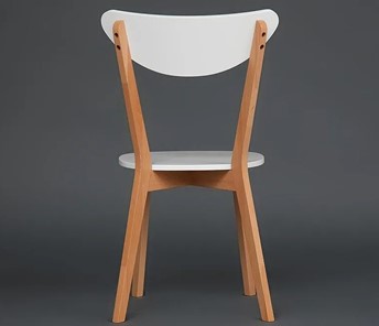 Кухонный стул MAXI (Макси), бук/МДФ 86x48,5x54,5 Белый/Натуральный Бук (2 шт) арт.10463 в Екатеринбурге - предосмотр 4