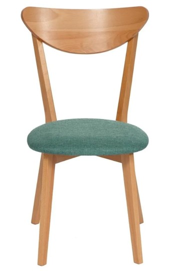 Кухонный стул MAXI (Макси), бук/ткань 86x48,5x54,5 Морская волна/ натуральный бук (2 шт) арт.11773 в Екатеринбурге - изображение 1
