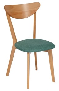 Кухонный стул MAXI (Макси), бук/ткань 86x48,5x54,5 Морская волна/ натуральный бук (2 шт) арт.11773 в Первоуральске