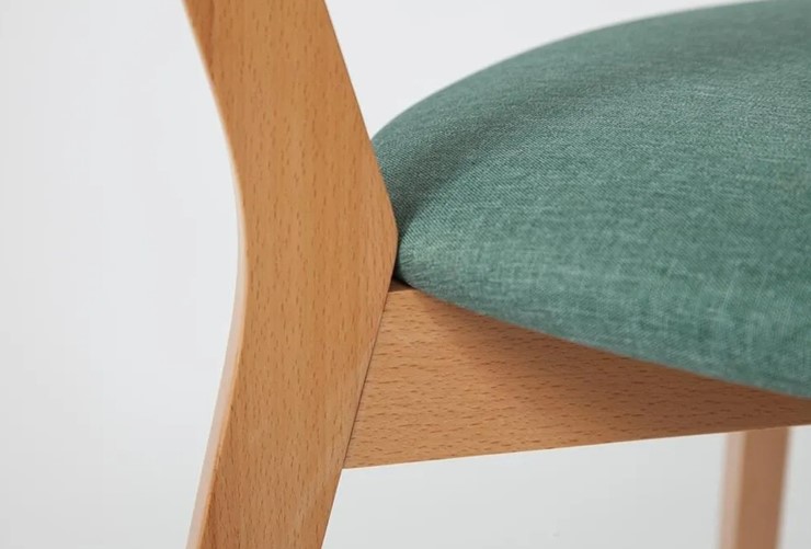 Кухонный стул MAXI (Макси), бук/ткань 86x48,5x54,5 Морская волна/ натуральный бук (2 шт) арт.11773 в Екатеринбурге - изображение 4