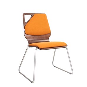 Обеденный стул Molly Wood chrome, ткань AS 450037-7X/AS в Екатеринбурге