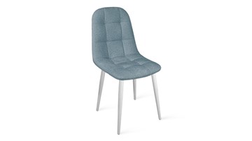 Кухонный стул Райс К1С (Белый матовый/Микровелюр Duna Dustry Blue) в Кушве