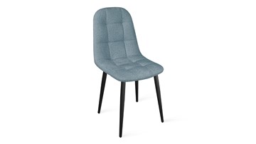 Кухонный стул Райс К1С (Черный муар/Микровелюр Duna Dustry Blue) в Первоуральске