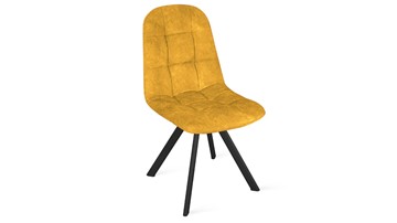 Кухонный стул Райс К2 (Черный муар/Микровелюр Wellmart Yellow) в Ревде