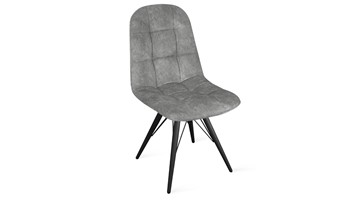 Обеденный стул Райс К3 (Черный муар/Микровелюр Wellmart Silver) в Первоуральске