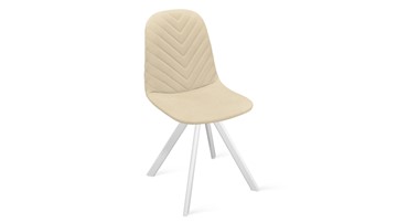 Обеденный стул Шерри К2 (Белый матовый/Велюр Confetti Cream) в Первоуральске