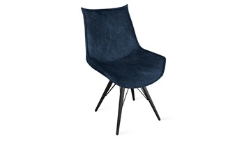 Кухонный стул Тейлор Исп. 2 К3 (Черный муар/Микровелюр Wellmart Blue) в Каменске-Уральском