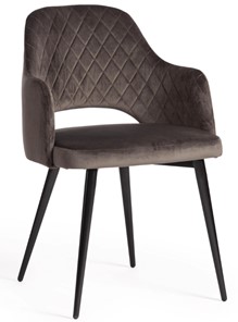 Обеденный стул VALKYRIA (mod. 711) 55х55х80 темно-серый barkhat 14/черный арт.15344 в Ревде