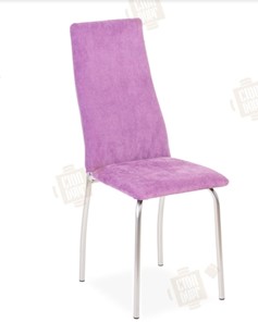 Кухонный стул Волна, каркас металл хром, инфинити фиолетовый в Асбесте
