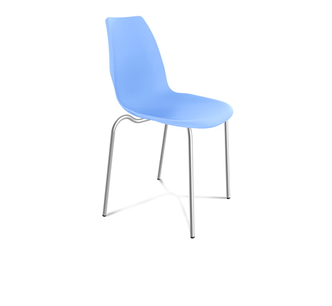 Обеденный стул SHT-ST29/S30 (голубой pan 278/хром лак) в Екатеринбурге - изображение
