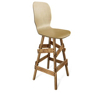 Барный стул SHT-ST15-1/S81 (прозрачный лак/брашированный коричневый) в Кушве