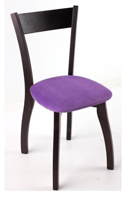 Обеденный стул Лугано каркас массив венге, велюр -  инфинити фиолетовый в Екатеринбурге - изображение