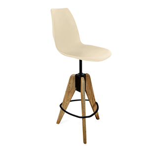 Барный стул SHT-ST29/S92 (бежевый ral1013/брашированный коричневый/черный муар) в Ирбите
