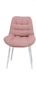Мягкий стул для кухни Brendoss Комфорт розовый белые ножки в Екатеринбурге