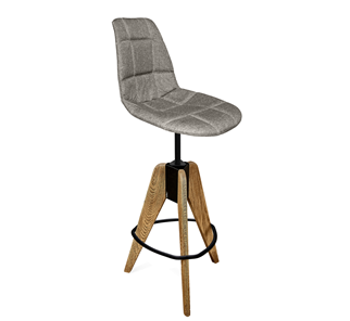 Барный стул SHT-ST29-C/S92 (пепельный/брашированный коричневый/черный муар) в Ревде