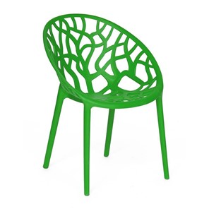 Кресло обеденное BUSH (mod.017) пластик 60*58,5*80 зеленый, арт.12653 в Екатеринбурге
