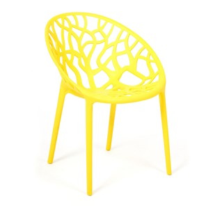 Кресло BUSH (mod.017) пластик 60*58,5*80 желтый, арт.14103 в Первоуральске