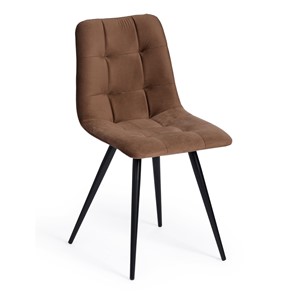 Кухонный стул CHILLY (mod. 7095-1) 45х53х88 коричневый barkhat 12/черный арт.17241 в Екатеринбурге