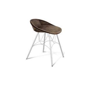 Обеденный стул SHT-ST19-SF1 / SHT-S100 (кофейный трюфель/хром лак) в Артемовском