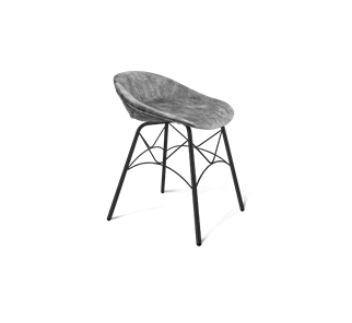 Обеденный стул SHT-ST19-SF1 / SHT-S107 (дымный/черный муар) в Артемовском