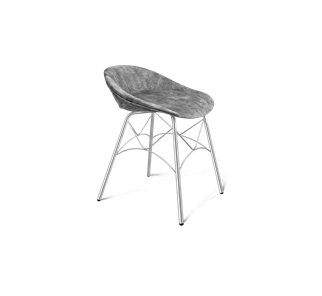 Обеденный стул SHT-ST19-SF1 / SHT-S107 (дымный/хром лак) в Артемовском