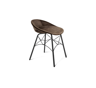 Обеденный стул SHT-ST19-SF1 / SHT-S107 (кофейный трюфель/черный муар) в Ирбите
