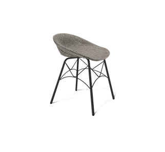 Обеденный стул SHT-ST19-SF1 / SHT-S107 (коричневый сахар/черный муар) в Первоуральске