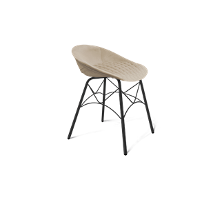Обеденный стул SHT-ST19-SF1 / SHT-S107 (ванильный крем/черный муар) в Екатеринбурге - предосмотр