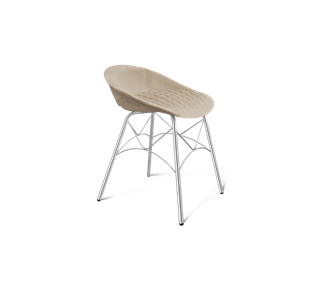 Обеденный стул SHT-ST19-SF1 / SHT-S107 (ванильный крем/хром лак) в Ревде